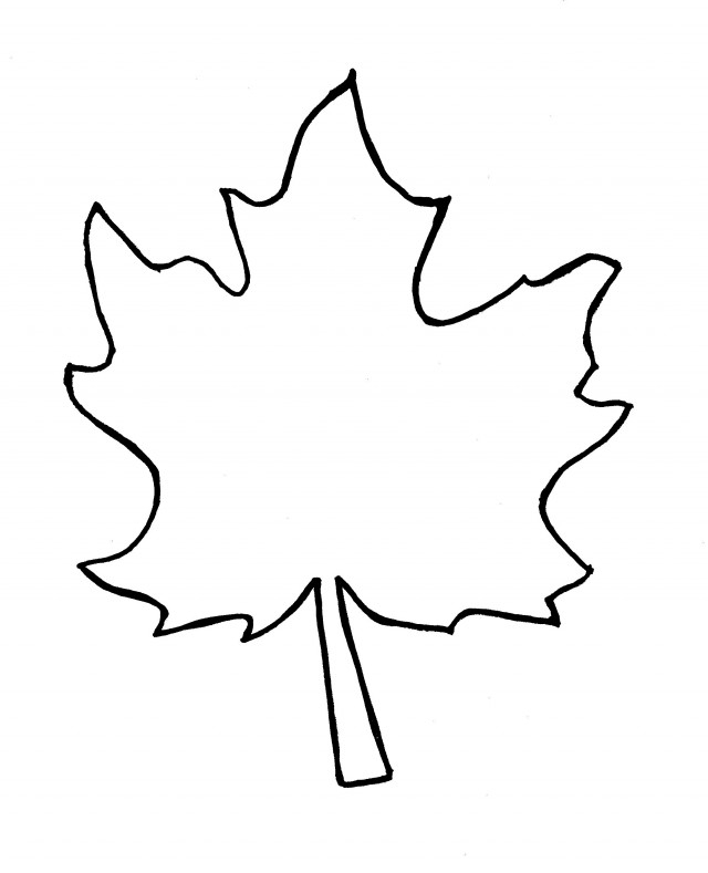 Fall Leaf Coloring Sheet - Free Coloring Sheets