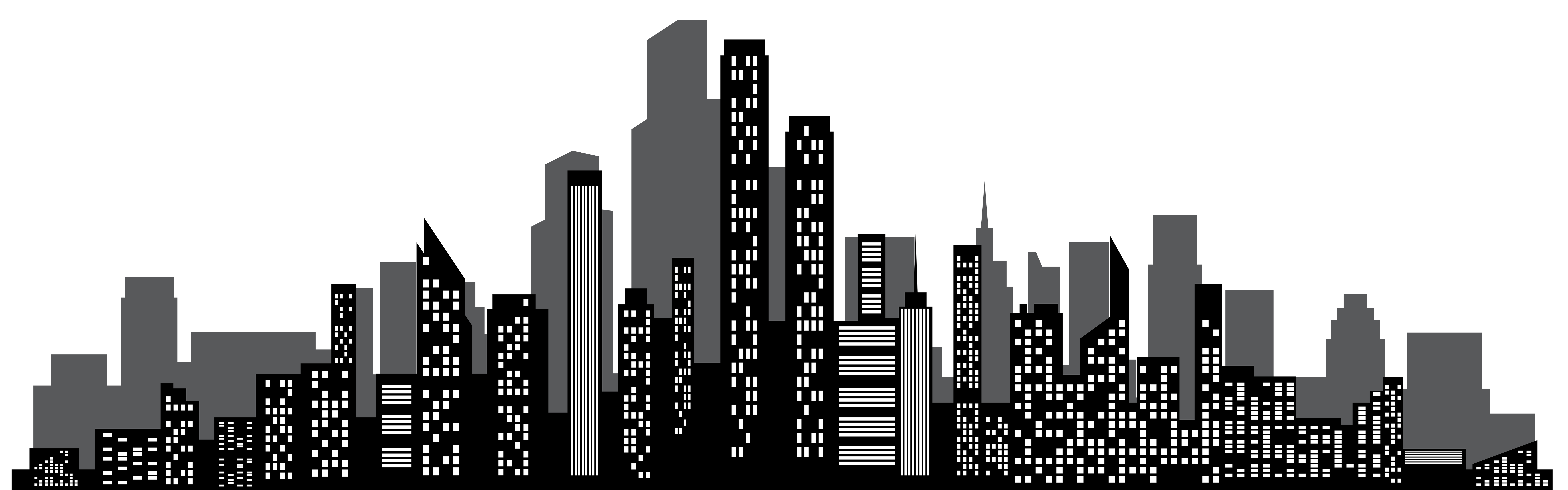 Cityscape Silhouette PNG Clip Art