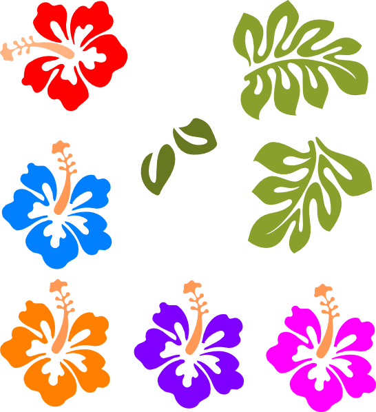 Hawaiian Flowers Clipart - Tumundografico