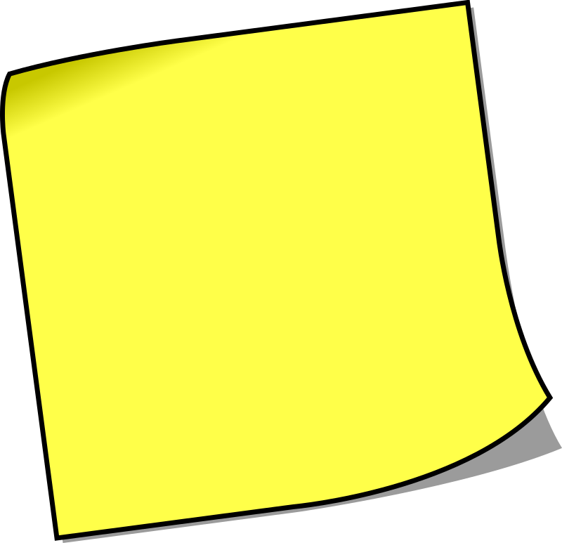 Blank Post It Clipart