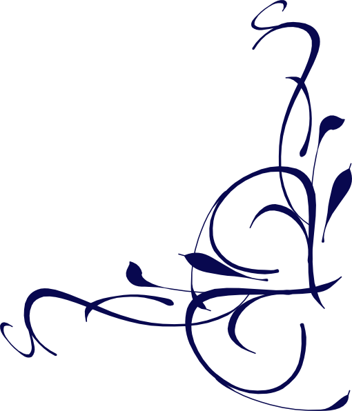Floral Swirl Blue clip art - vector clip art online, royalty free ...
