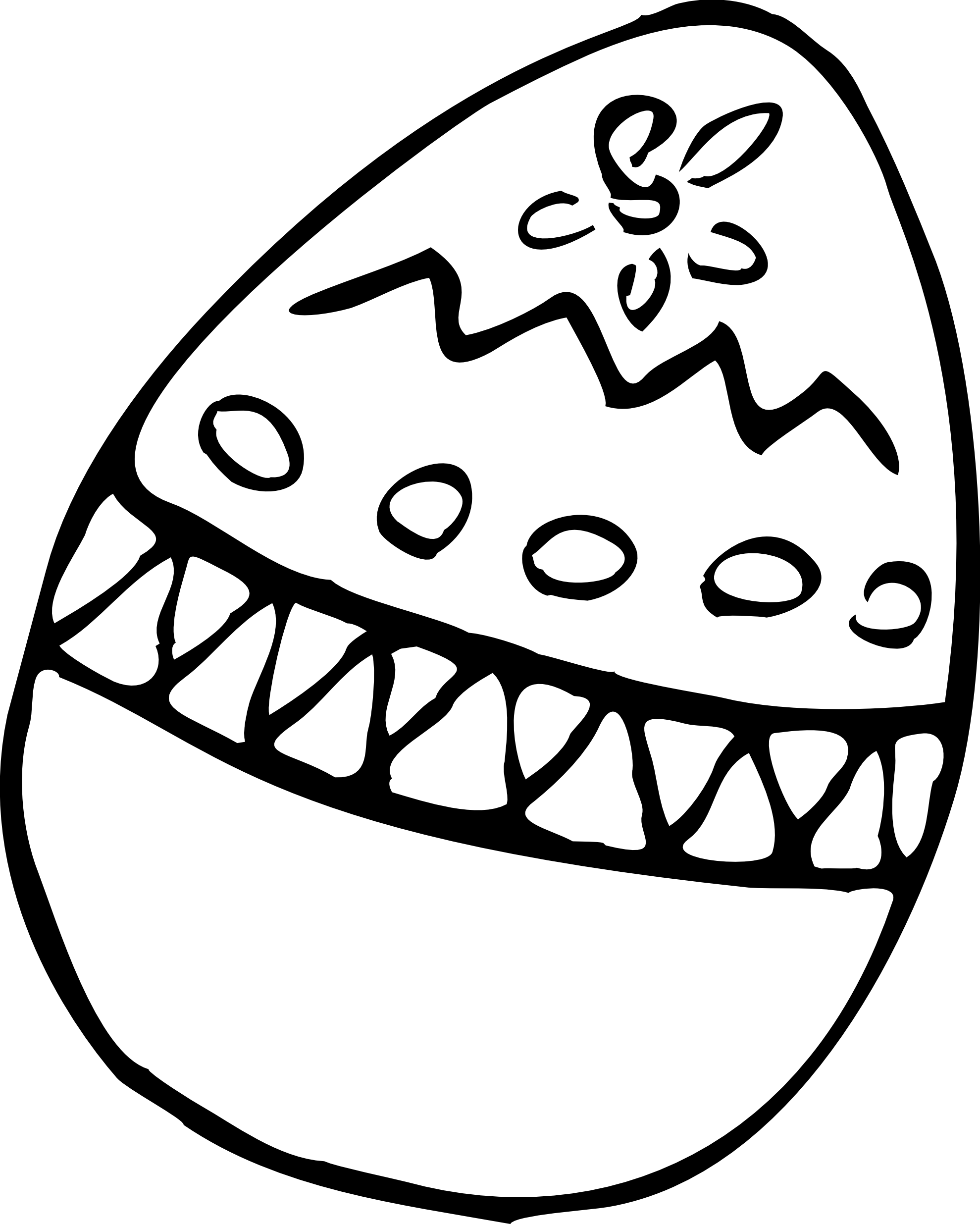 free easter egg clipart black and white - photo #6