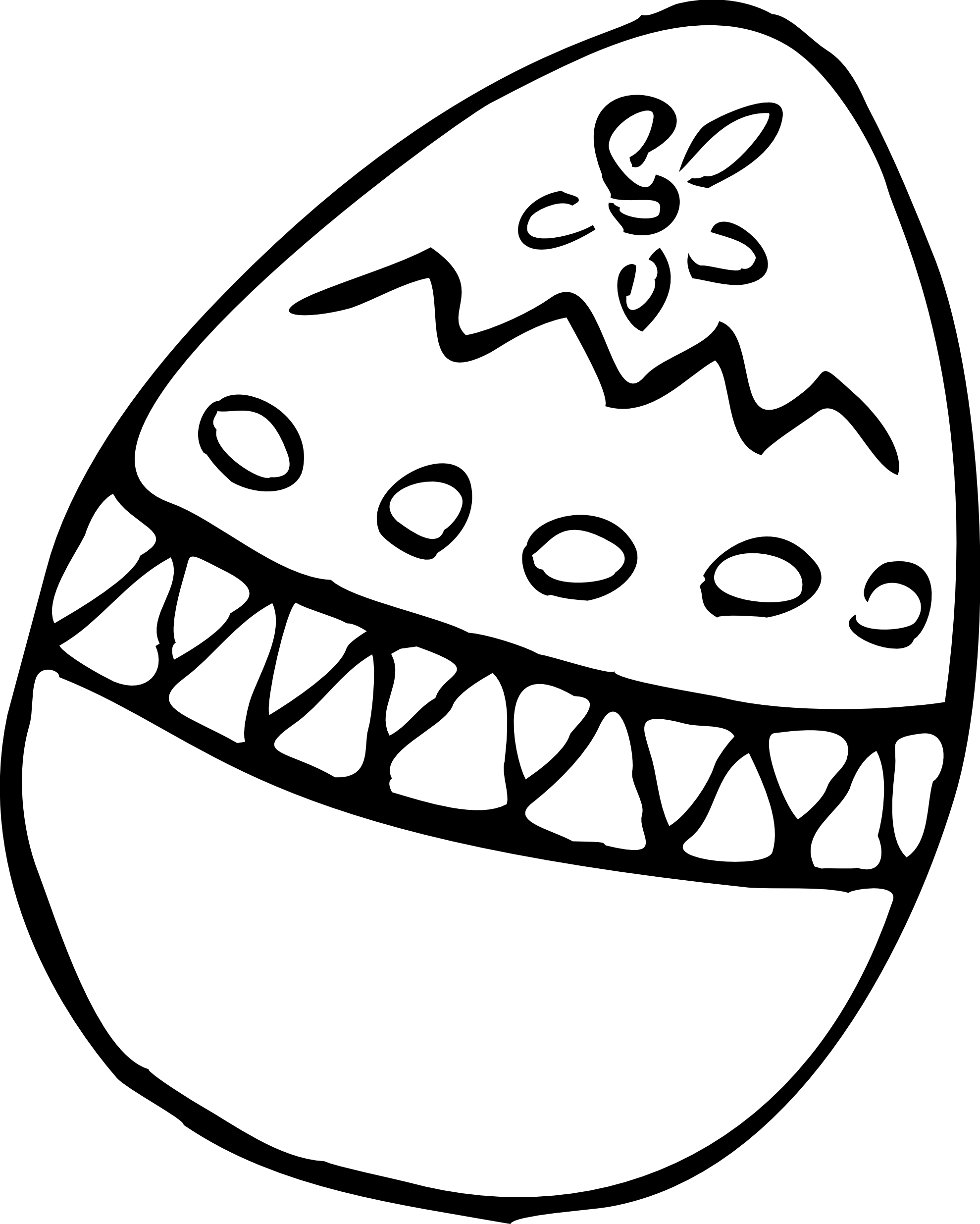 happy easter clipart black and white - photo #21