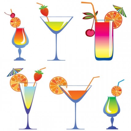 Cartoon high glass and juice 01 vector Free vector in Encapsulated ...