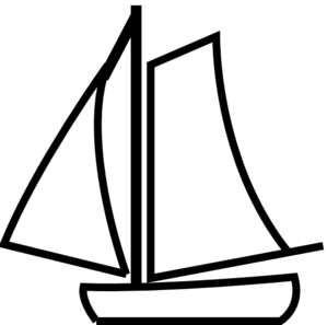 Sailing Boat White Clip Art - vector clip art online ...