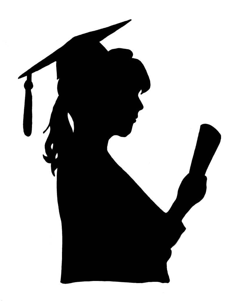 College graduate clipart silhouette