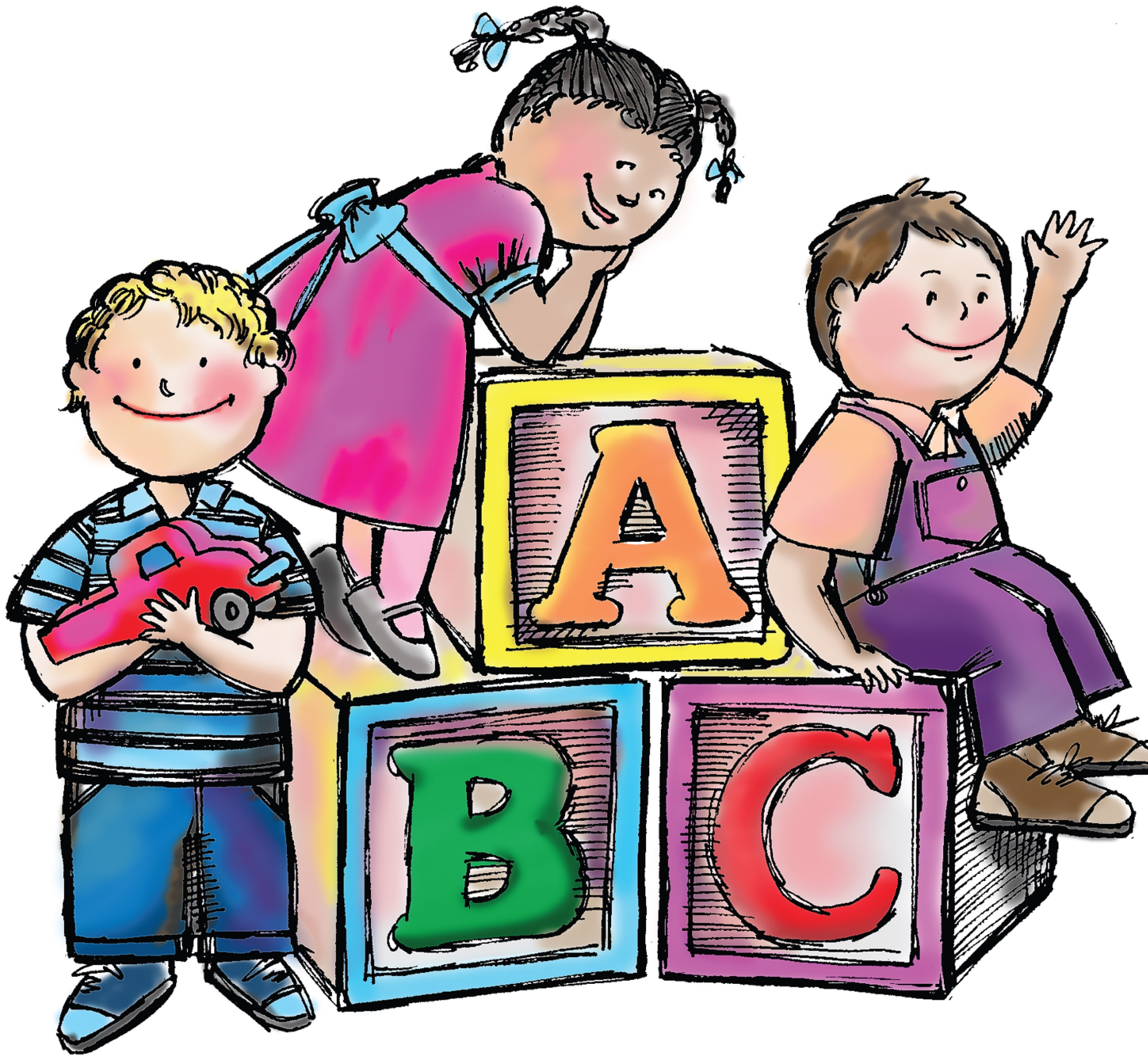 Preschool kids kindergarten cartoon clip art illustration ...