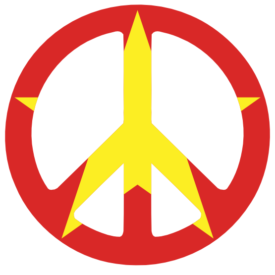 clipartist.net Â» Clip Art Â» Vietnam Peace Symbol Flag Cnd Logo ...