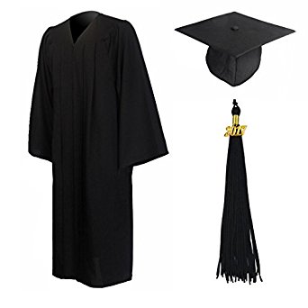 Amazon.com: GraduationMall Unisex Matte Graduation Gown Cap Tassel ...