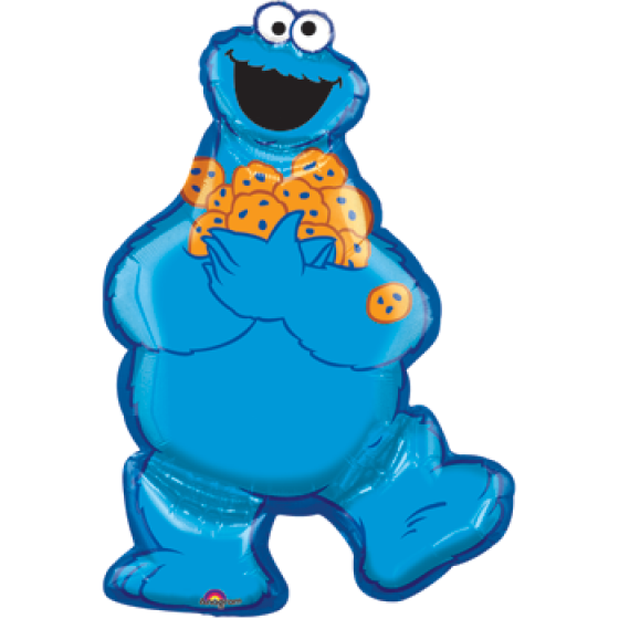 Baby Cookie Monster Eating Cookies - photogram