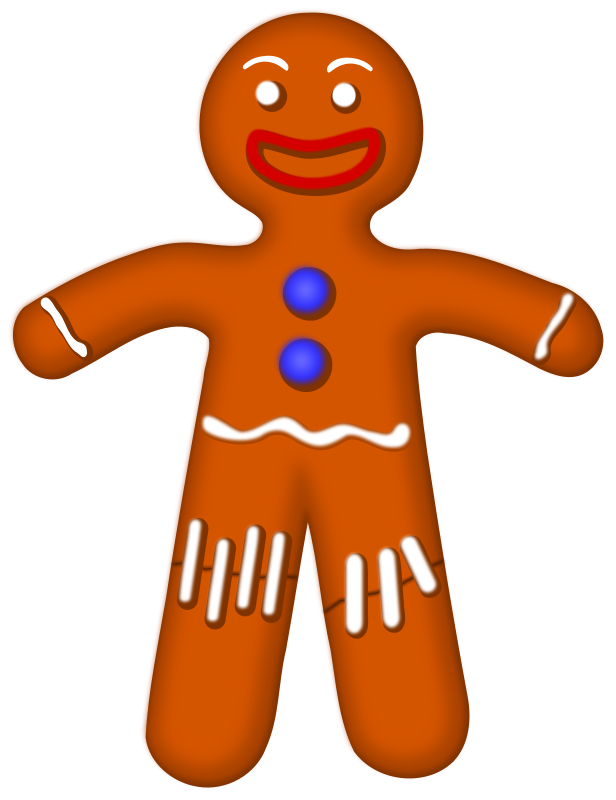 Gingerbread man christmas clipart