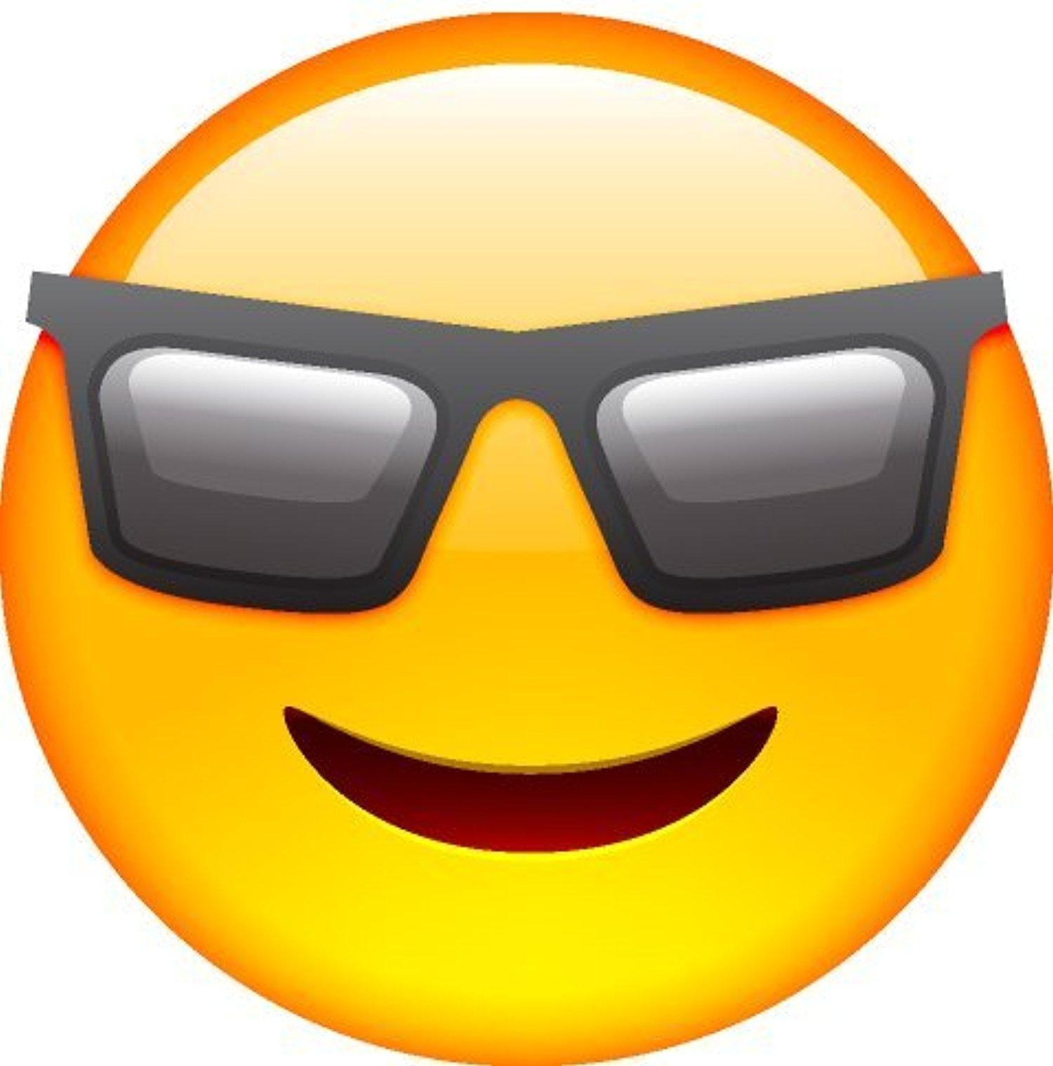 Smiley Face Emoji - Cool Face - EverAfterGuide.com
