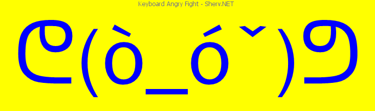 Keyboard Angry Fight text emoticon | Free text and ASCII emoticons