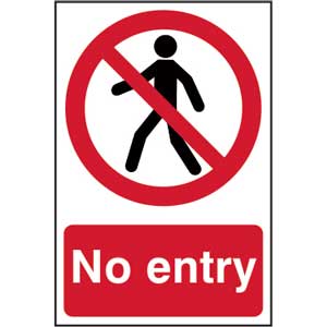 Prohibitions Signs & Labels: No Exit, No Entry and No Smoking ...