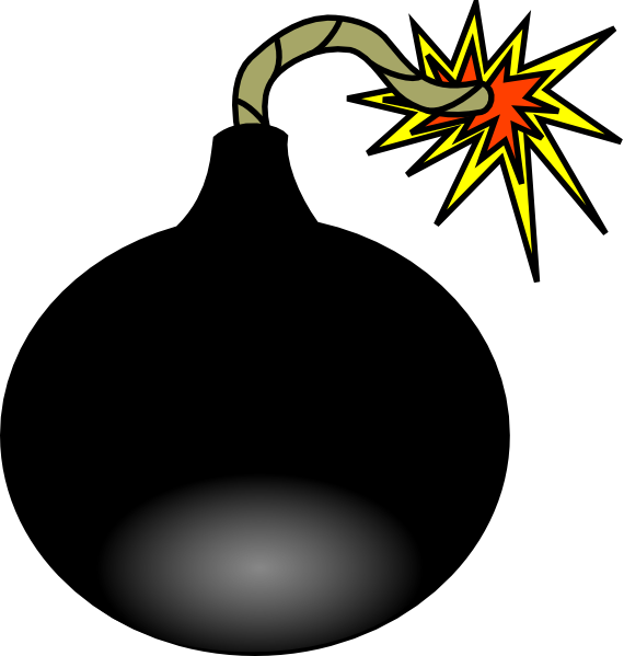 Exploding bomb clipart