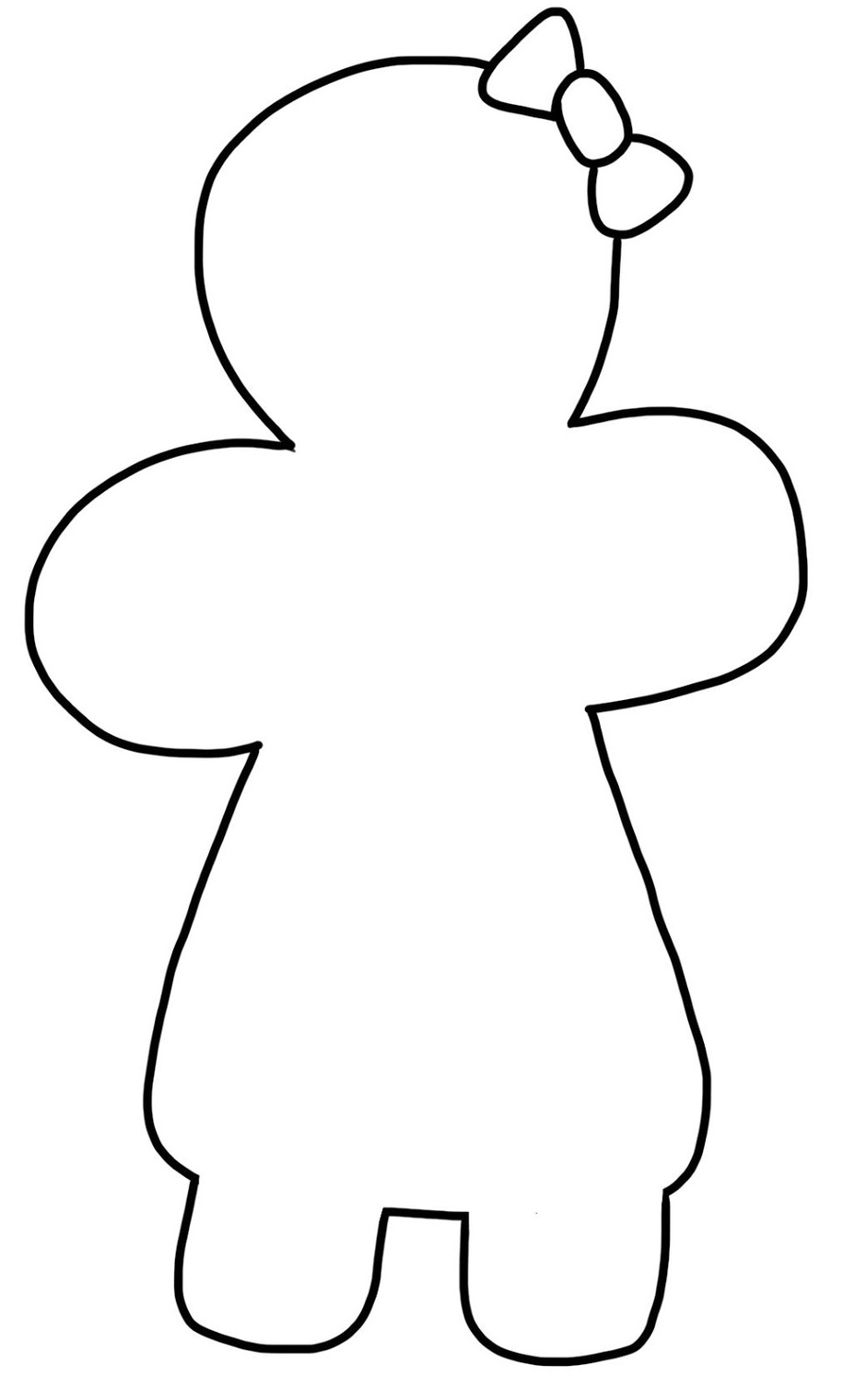 Girl Outline Template Clipart - Free to use Clip Art Resource