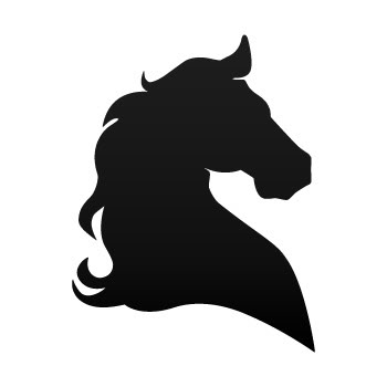 Horse head silhouette clipart