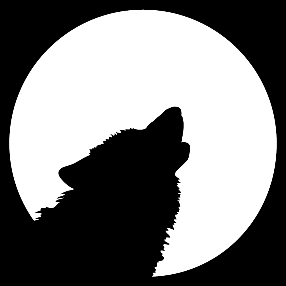 Howling at the Moon Wolf Wall Decal