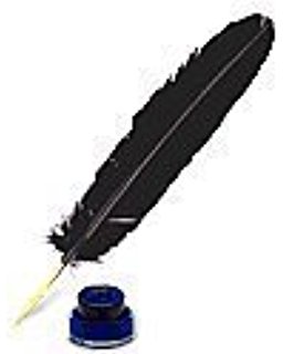 Amazon.com : Goose Quill Pen with Powdered Ink, Hand Carved ...
