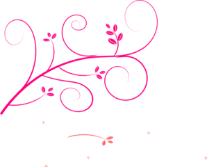Pink Swirl Vine Clip Art - vector clip art online ...