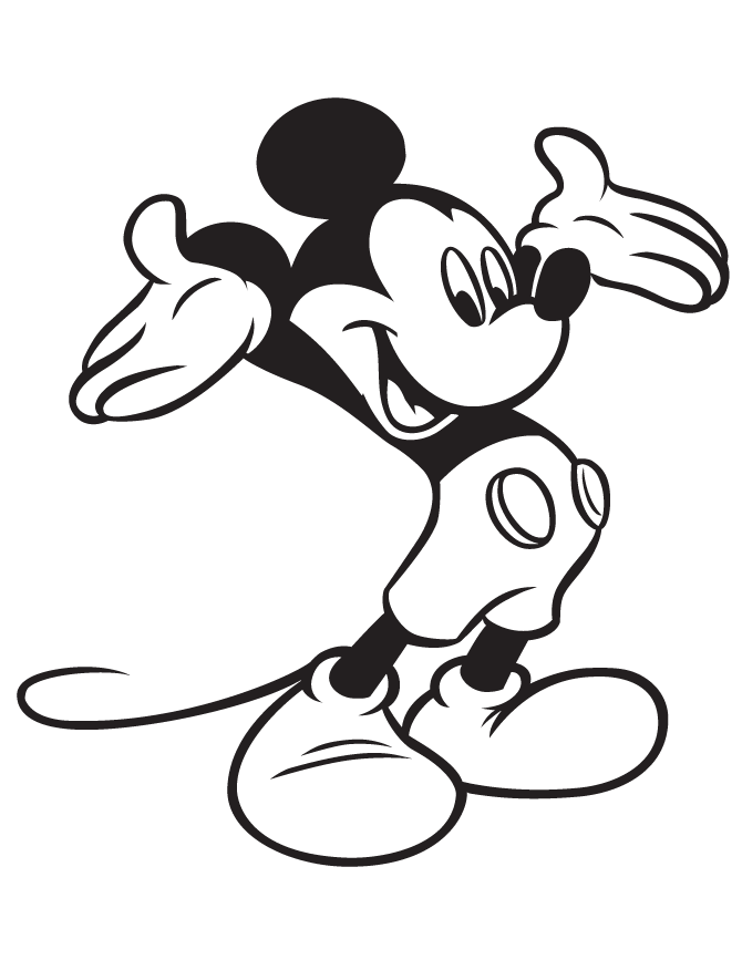 mickey mouse clip art free black and white - photo #43