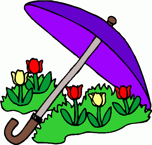 April umbrella clipart