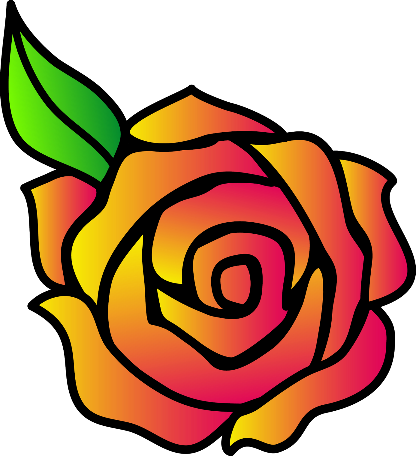 Cartoon Rose Clipart - Free to use Clip Art Resource