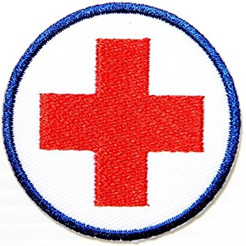 Amazon.com: American Red Cross badge foursquare Medic First Aid ...
