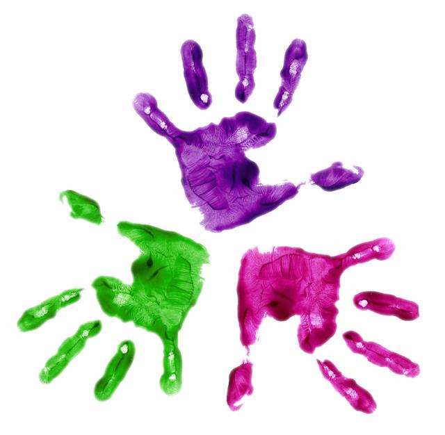 Childrens handprint clipart