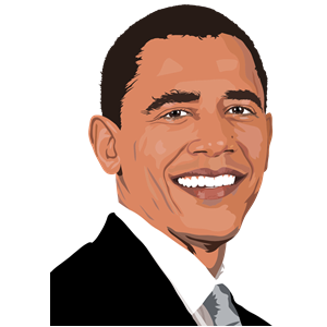 Realistic Barack Obama Portrait clipart, cliparts of Realistic ...