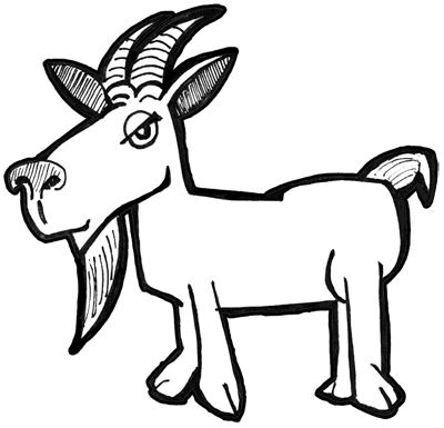 How to Draw Cartoon Billy Goats with Simple Drawing Tutorial - How ...