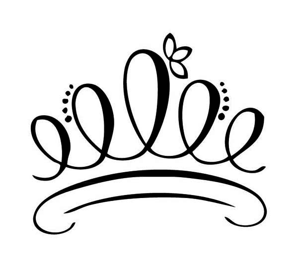Princess crown clipart black and white