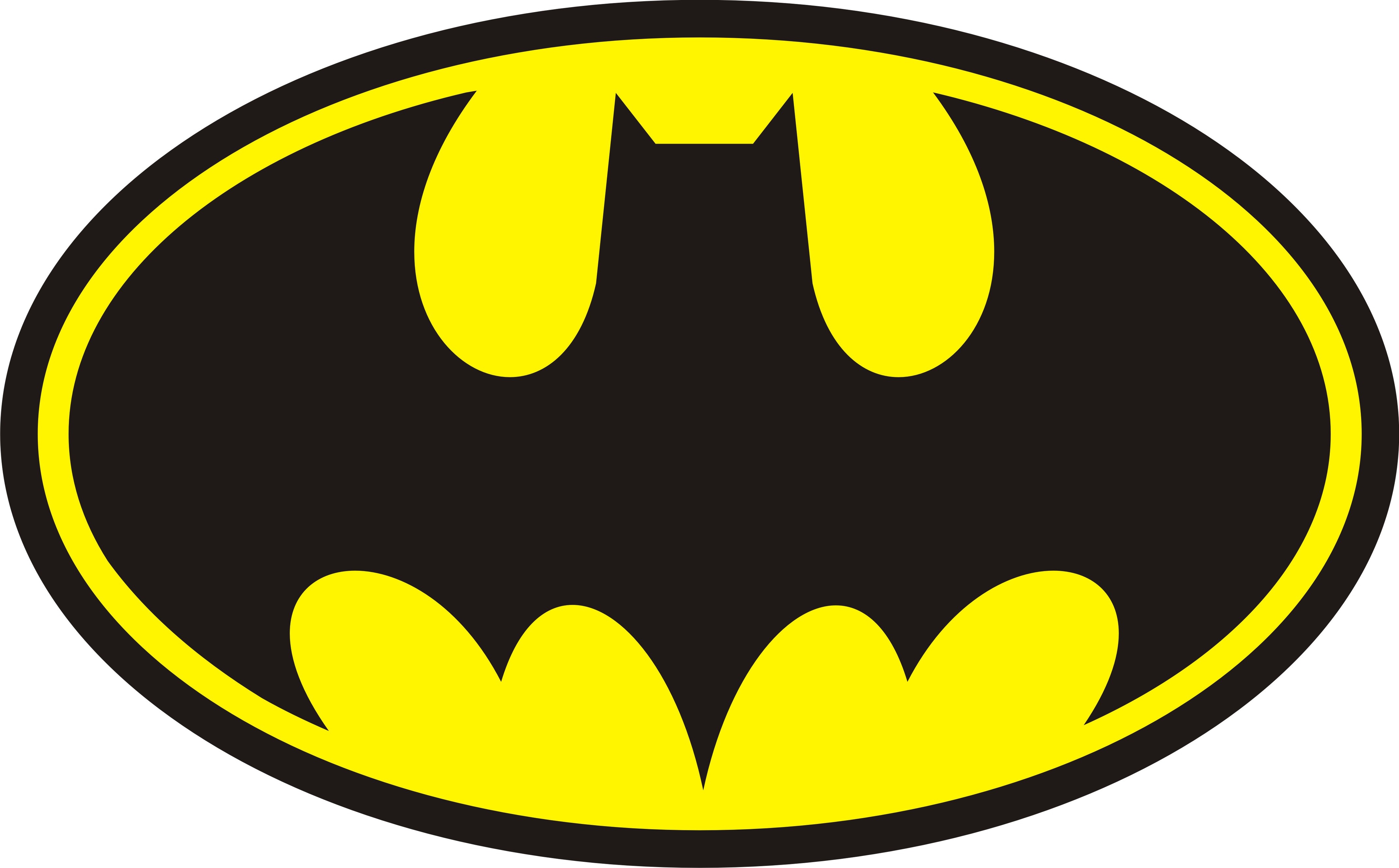 Batman Sign Outline Clipart - Free to use Clip Art Resource