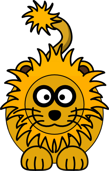 Golden Lion clip art - vector clip art online, royalty free ...