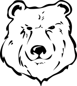 Black And White Bear Clip Art Image - Quoteko.