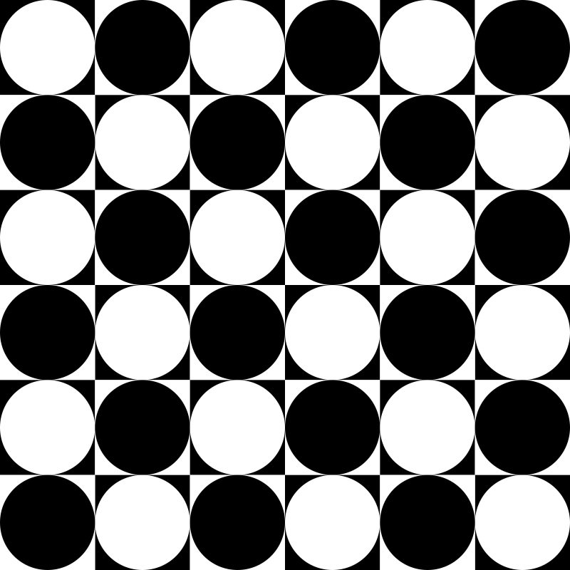 Clipart - circles inside chessboard