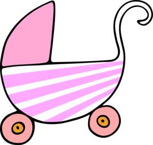 Baby Pink Stroller clip art - vector clip art online, royalty free ...