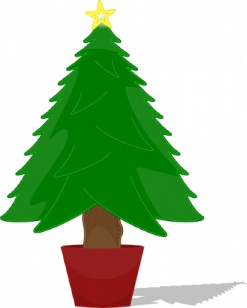 Elkbuntu Glossy Christmas Tree clip art | Download free Vector