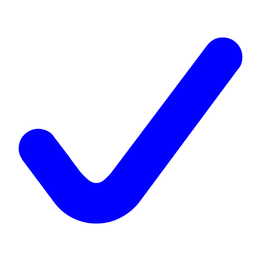 blue check mark text blue check mark text