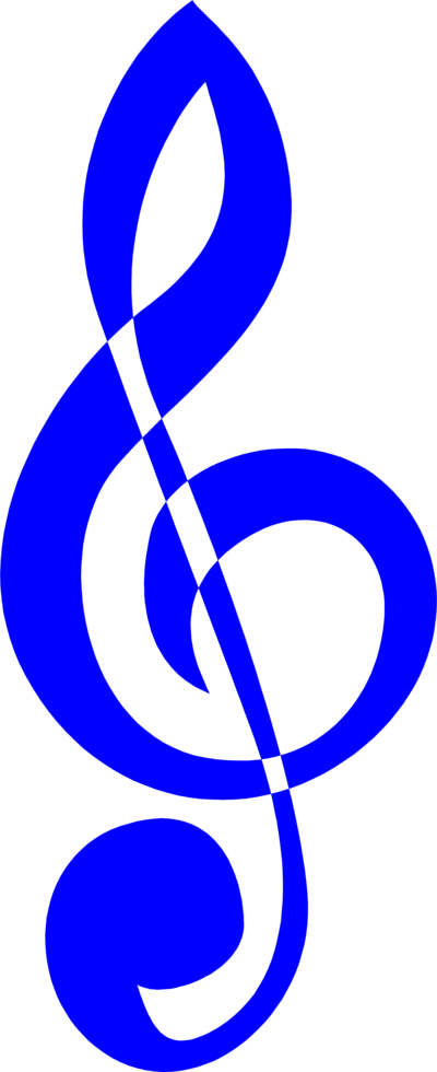 Free Stock Photos | Illustration Of A Blue Treble Clef Music ...