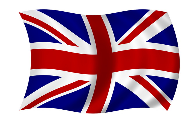 This is a flag of The United Kingdom of Great Britain and Northern Ireland (the official name of the country). It is also called “The Union Jack”. And these are the flags