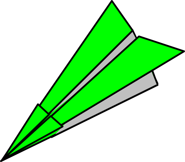Green Paper Plane by John Design