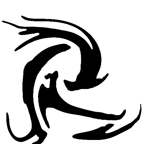 R-logo stencil