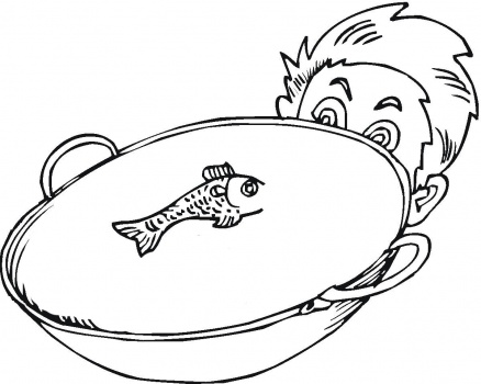 Fish In The Bowl coloring page | Super Coloring