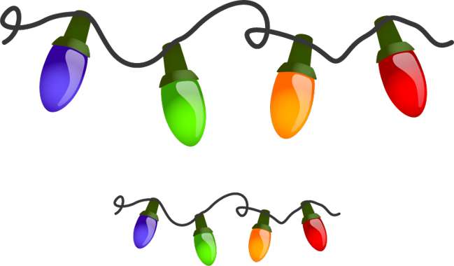 string of christmas lights clipart - photo #23