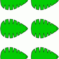 Palm tree leaves template