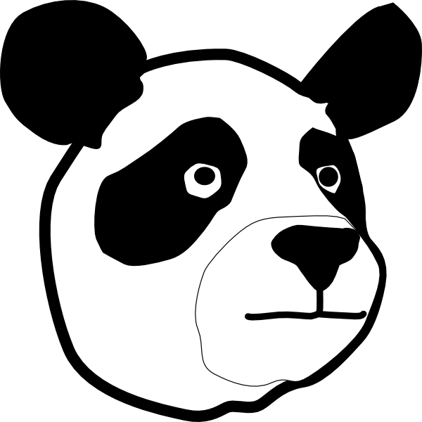 Panda Head clip art Free Vector