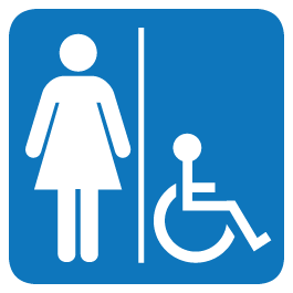 Female Restroom Sign decal | Dezign With a Z