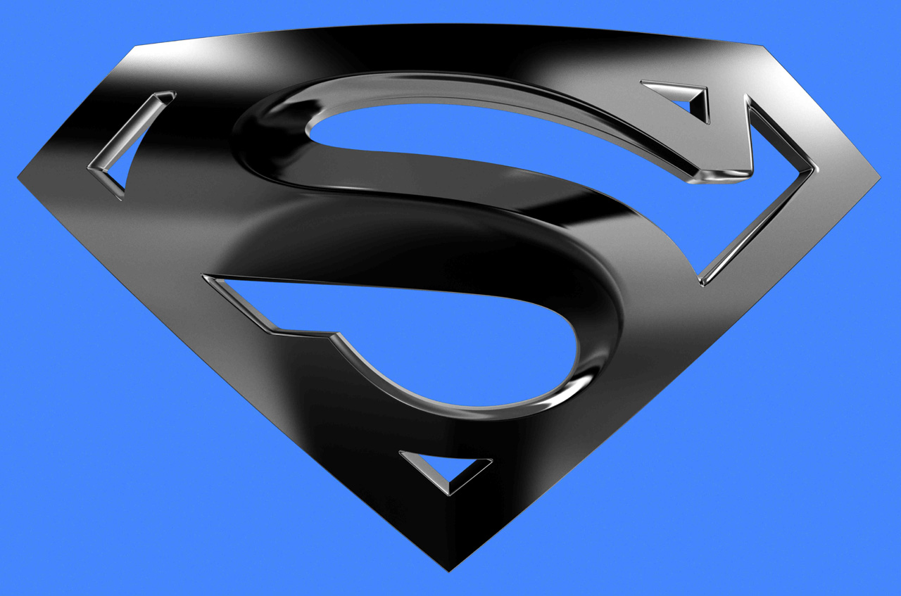 Superman Logo Man of Steel wallpaper Black And White Classic #4641 ...