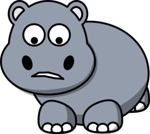 Mad Cartoon Hippo Clipart